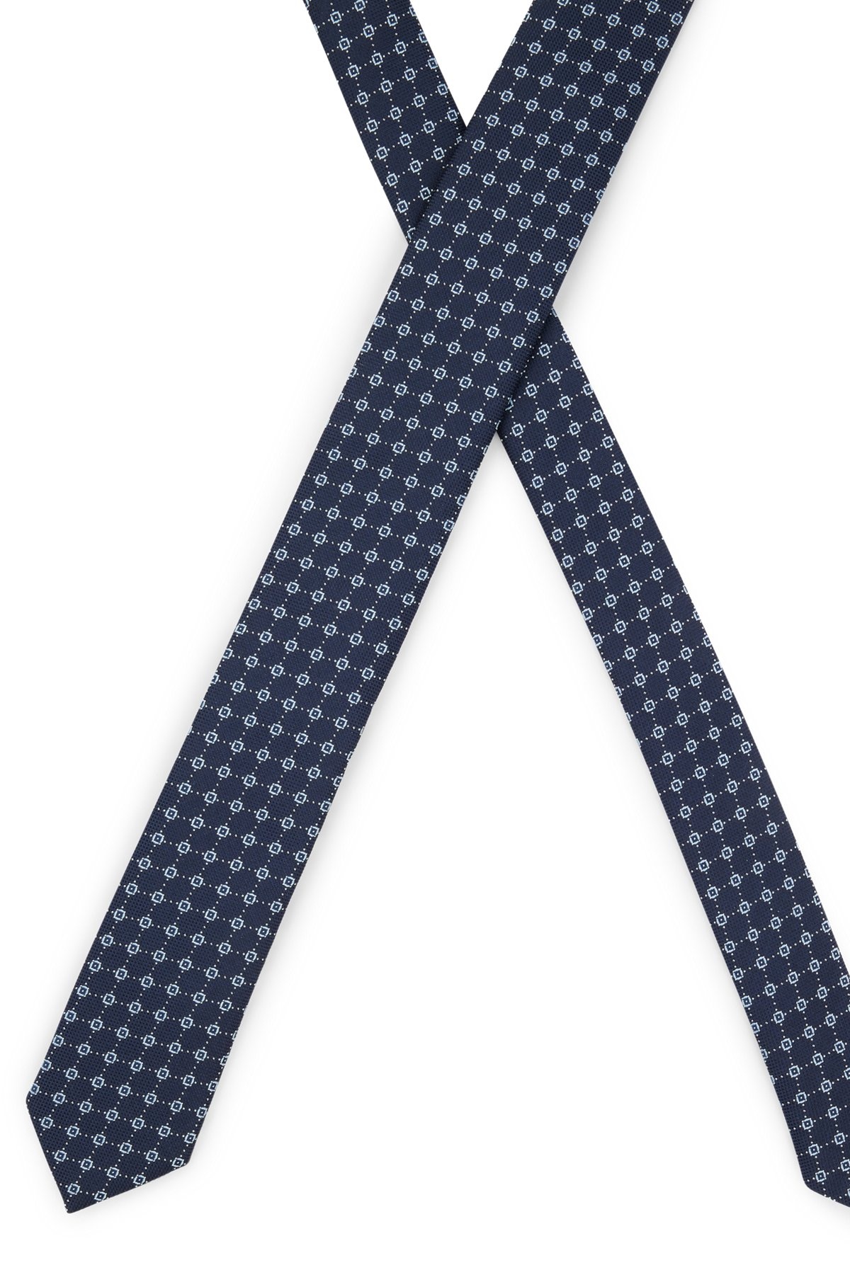 SILK-BLEND TIE WITH JACQUARD-WOVEN PATTERN - 4