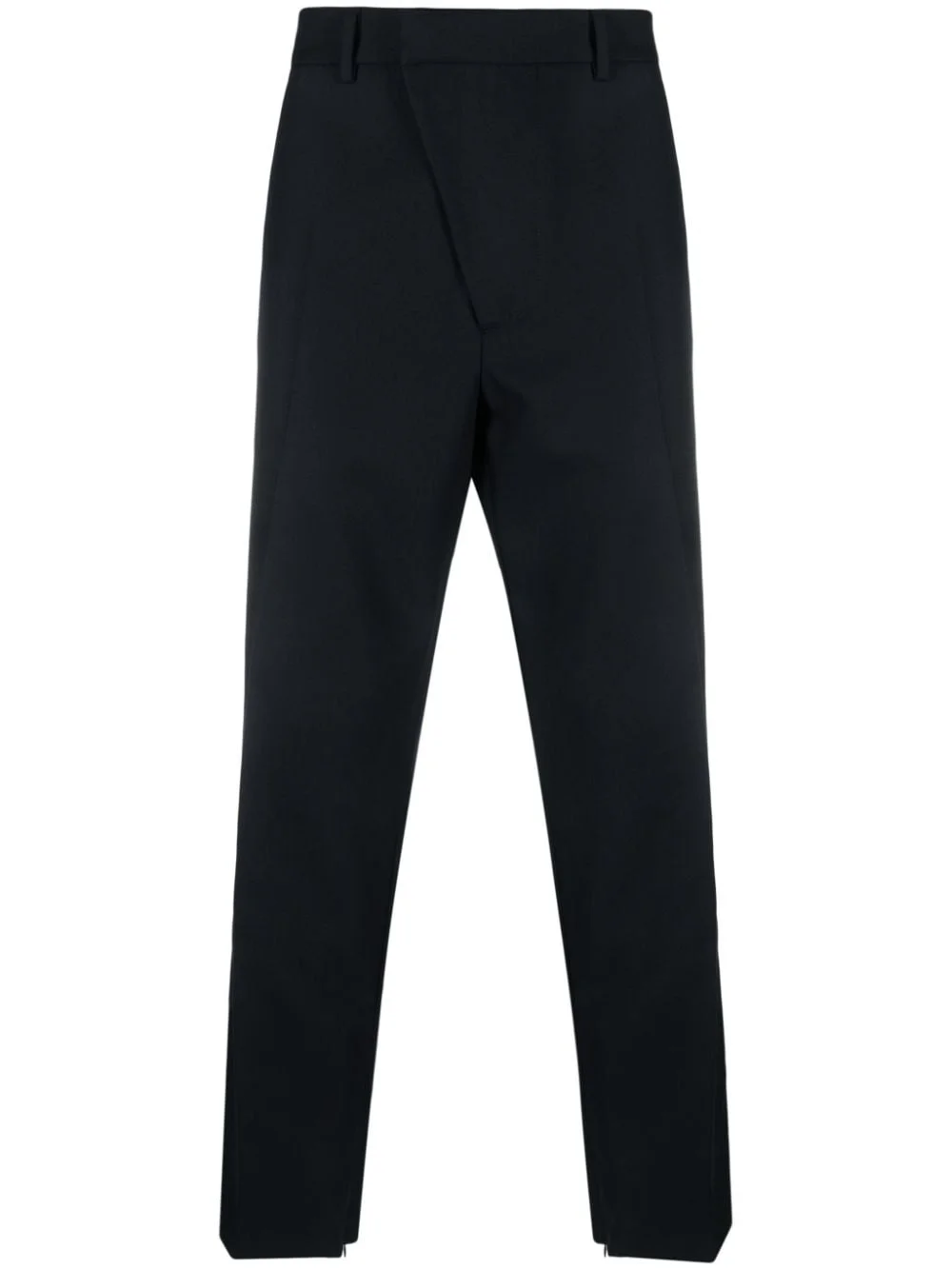 asymmetric button-fastening wide-leg trousers - 1