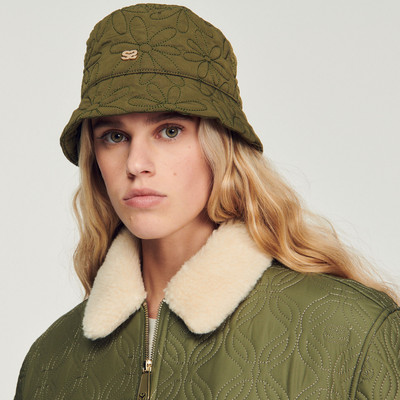 Sandro Quilted daisy bucket hat outlook