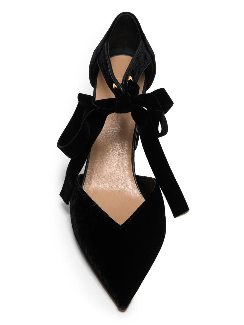 Women's Corinna 85MM Bow Textured Pumps - Black 4