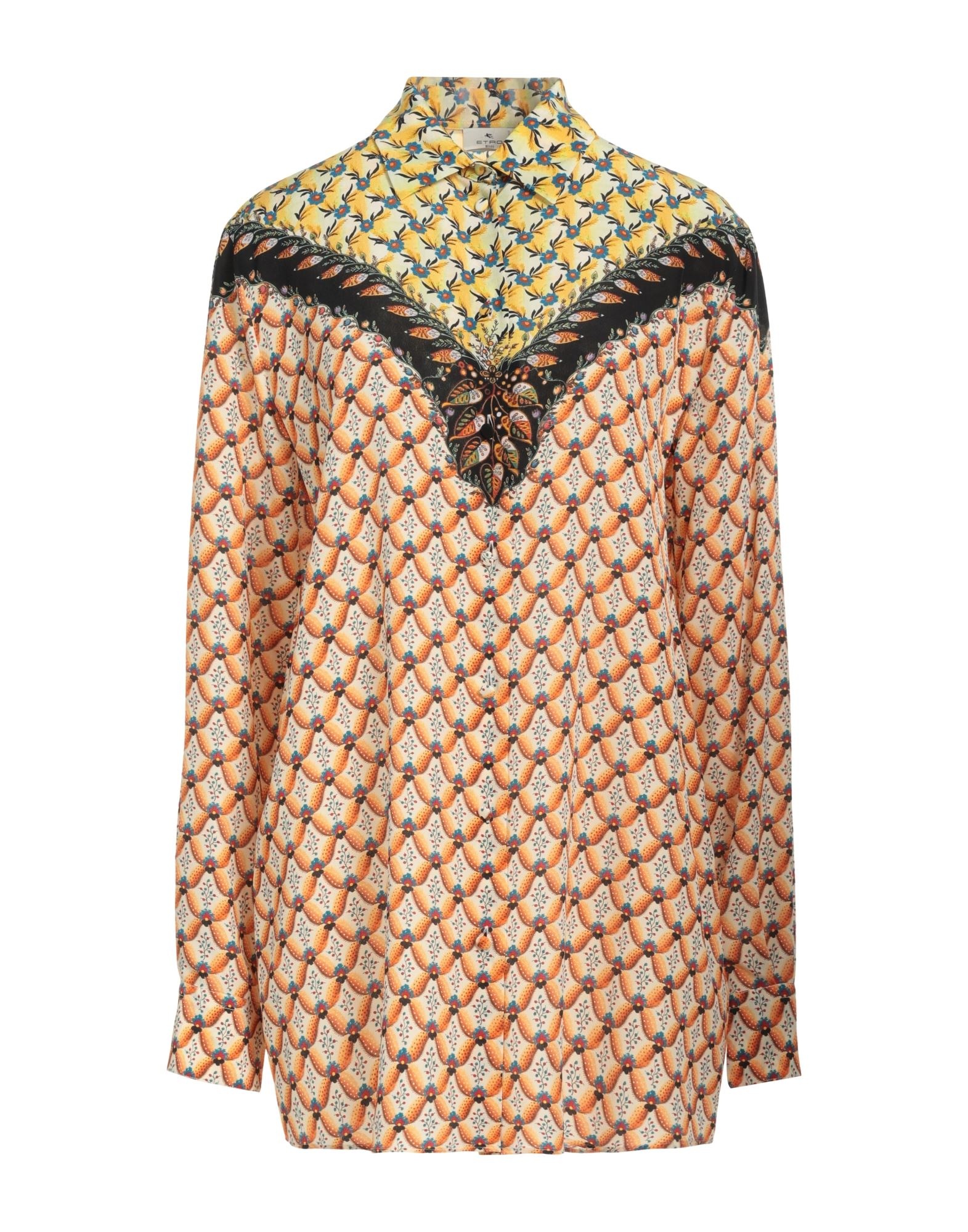 Orange Women's Floral Shirts & Blouses - 1