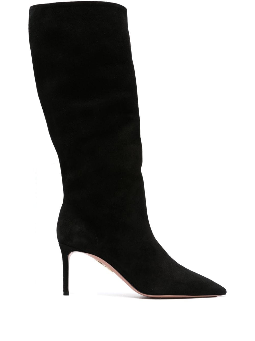 80mm pointed-toe suede boots - 1