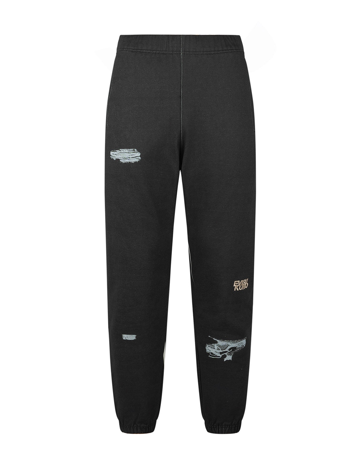 Distressed Prints Relax Fit Sweatpants - 10
