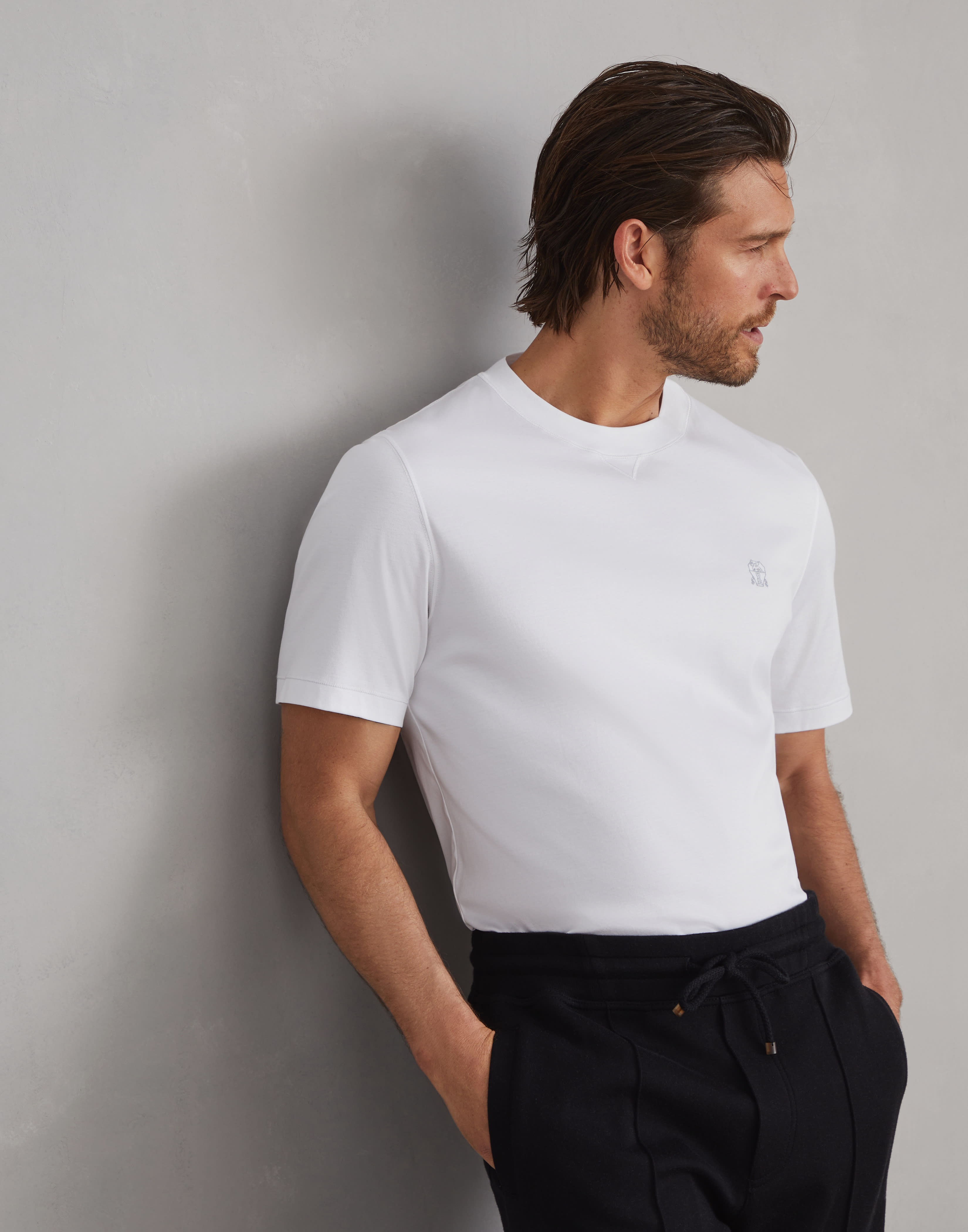 Cotton jersey crew neck T-shirt with logo - 4
