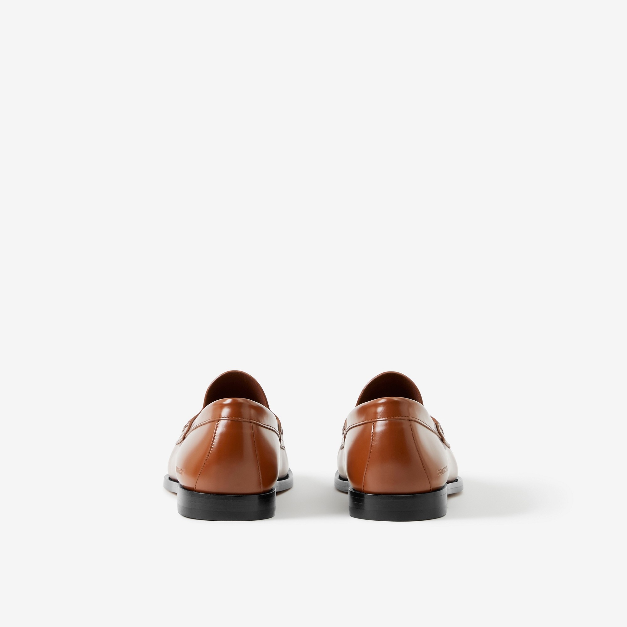 Coin Detail Leather Penny Loafers - 3