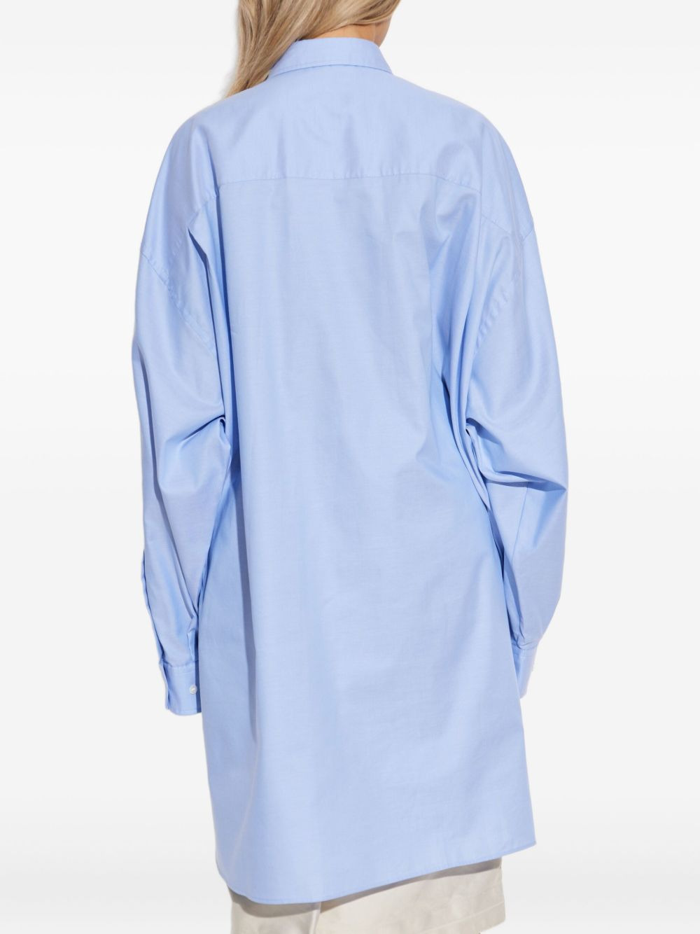 balloon-sleeve cotton shirt - 4