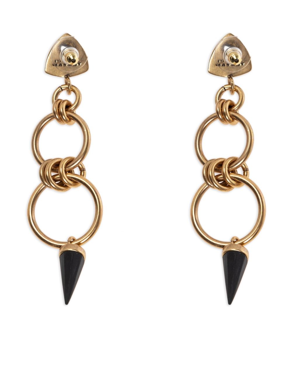 engraved logo earrings - 3