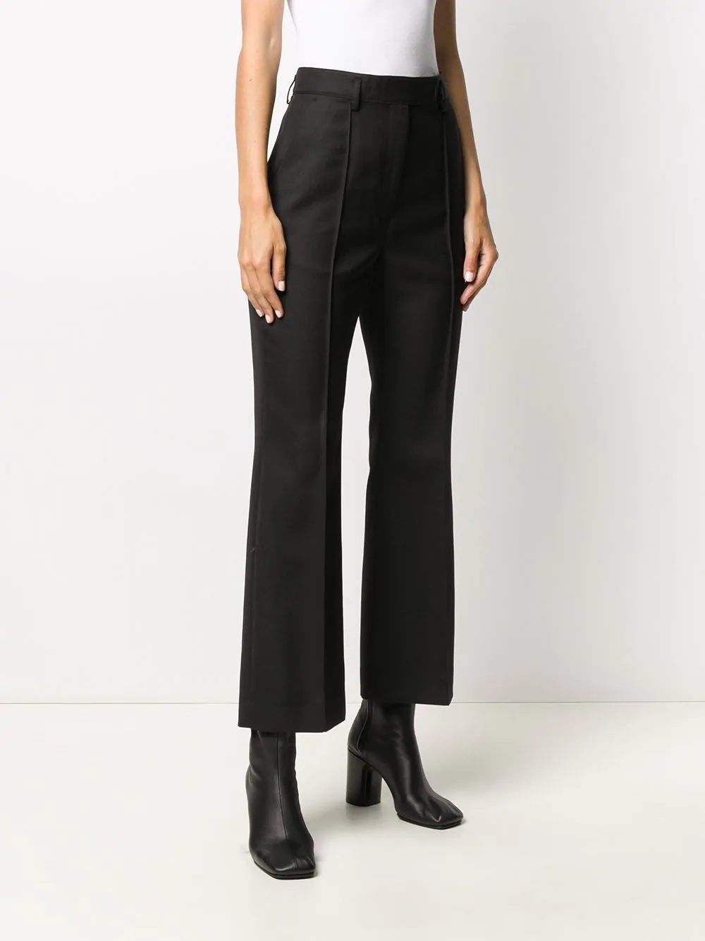 tailored high-waisted cropped trousers - 3