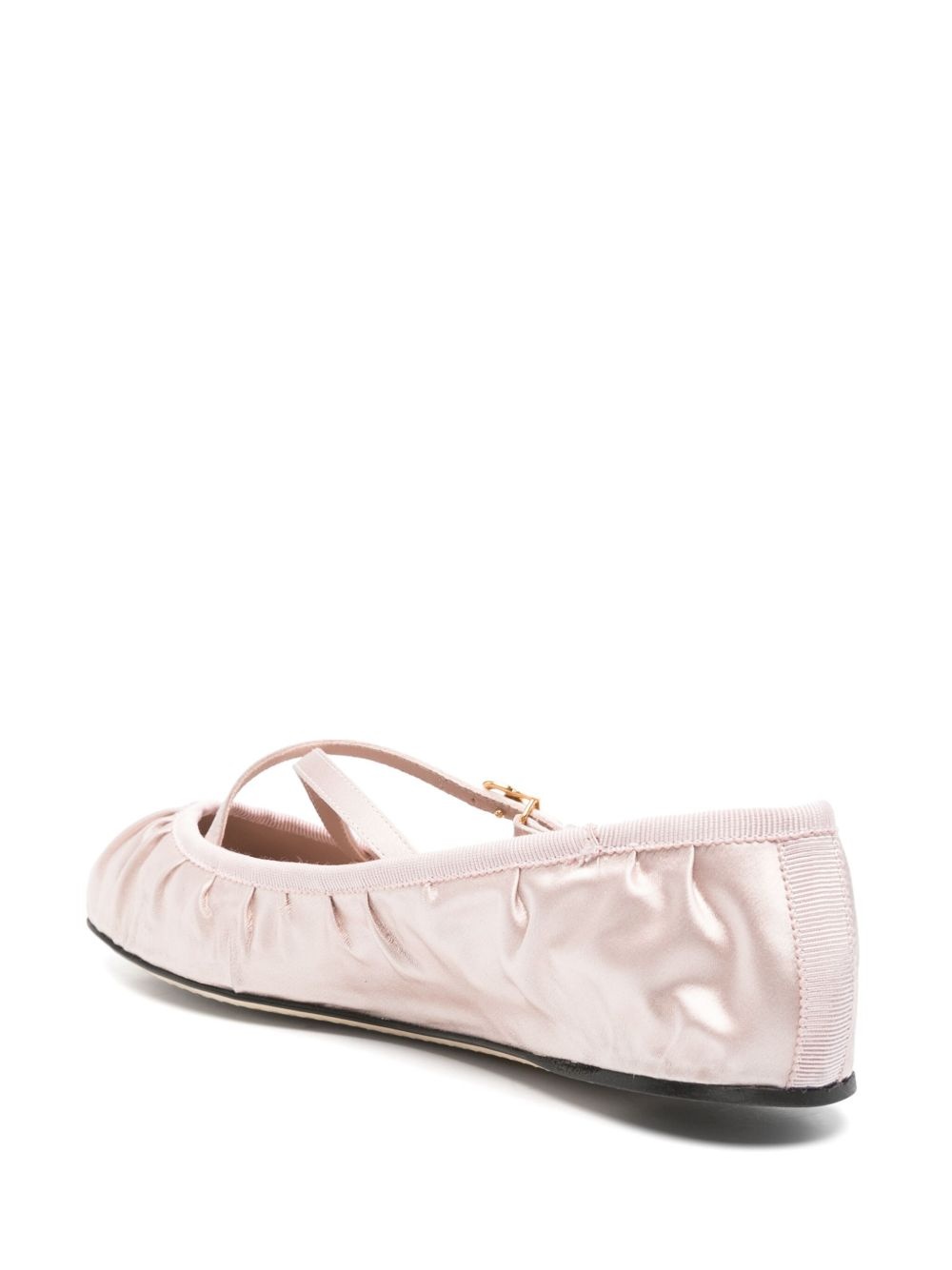 logo-buckle ballet flats - 3