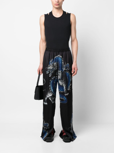 Y/Project wide-leg animal-print trousers outlook