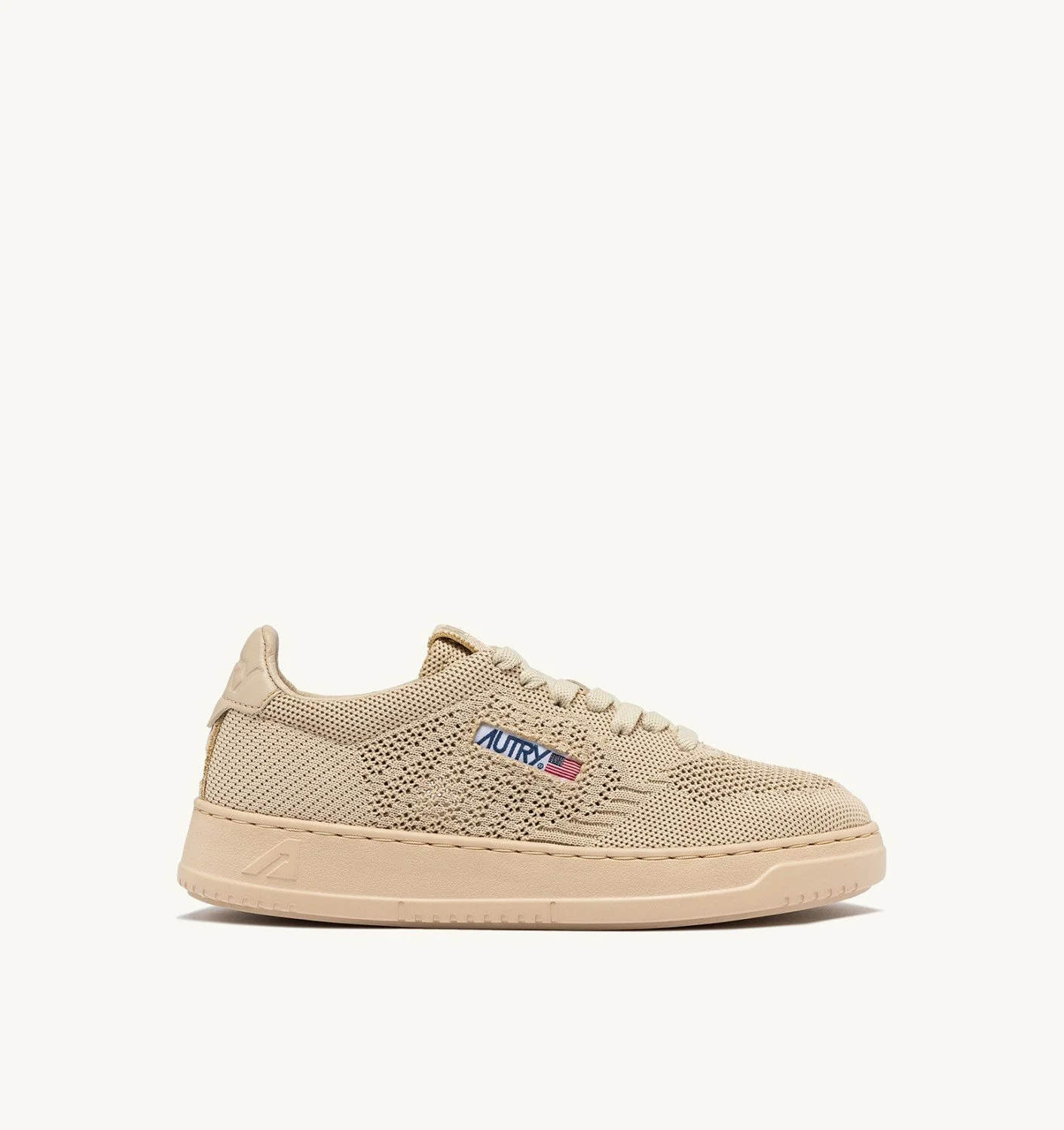 MEDALIST EASEKNIT LOW SNEAKERS IN CREME BRULEE KNIT - 1