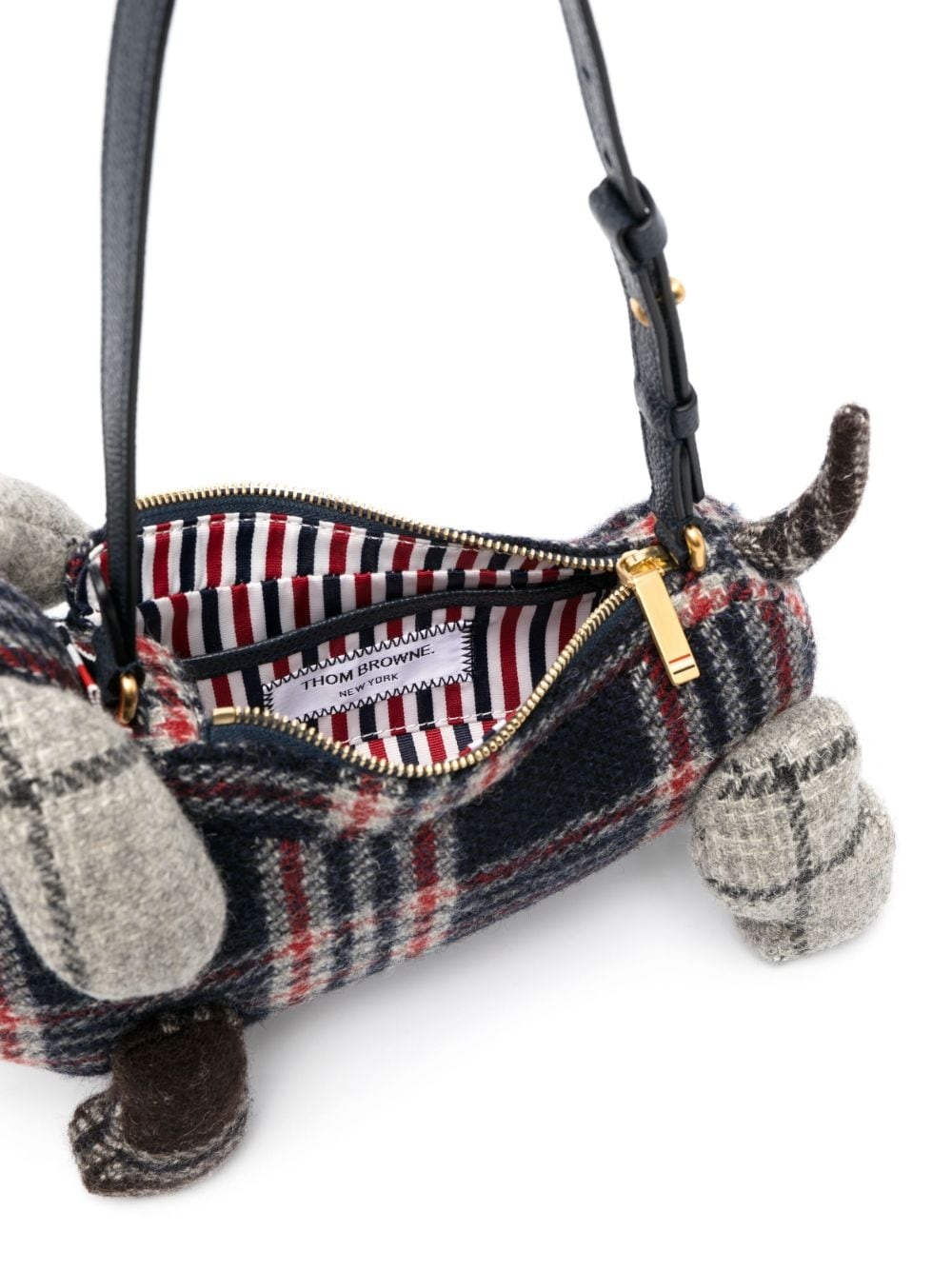 Hector plaid-check wool shoulder bag - 5