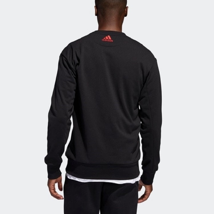 adidas Basketball Sports Round Neck Pullover Black FH7746 - 4