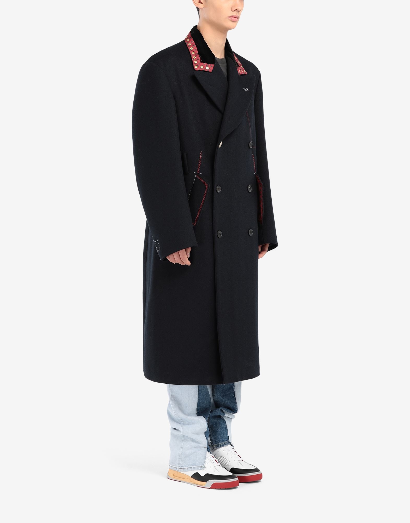 Double-breasted wool coat - 3