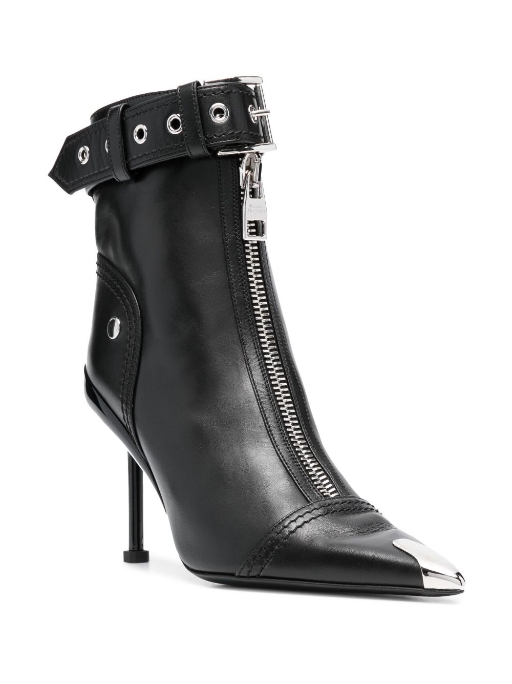 buckle-fastening leather ankle boots - 2