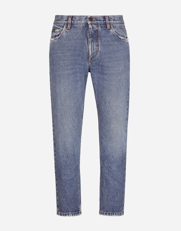 Loose blue wash jeans - 3