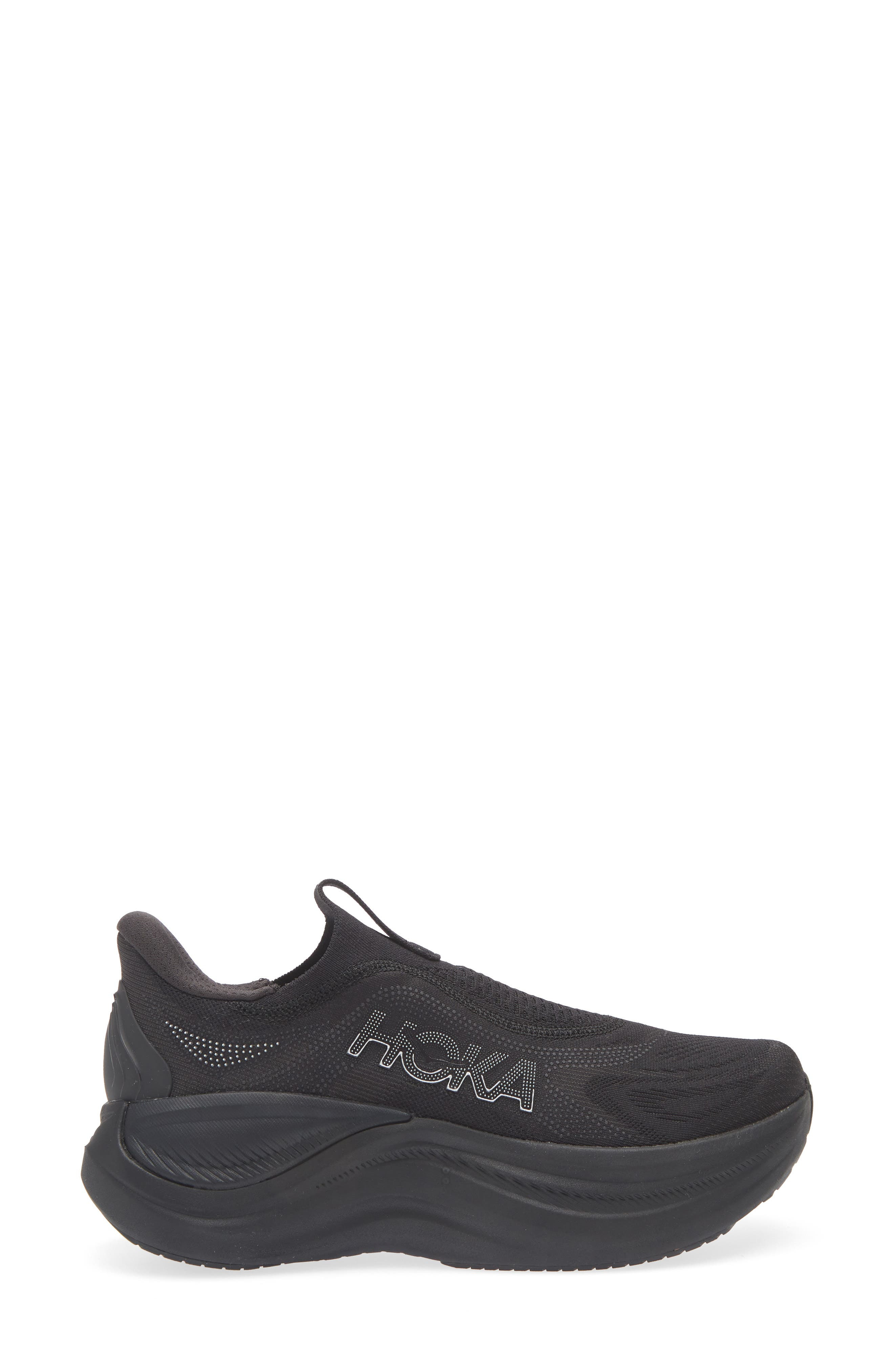 HOKA Skyward Laceless Recovery Sneaker in Black /Black at Nordstrom - 3