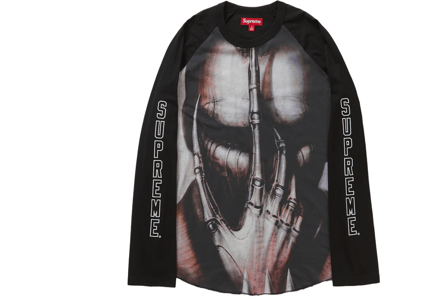 Supreme H.R. Giger Raglan L/S Top Black - 1