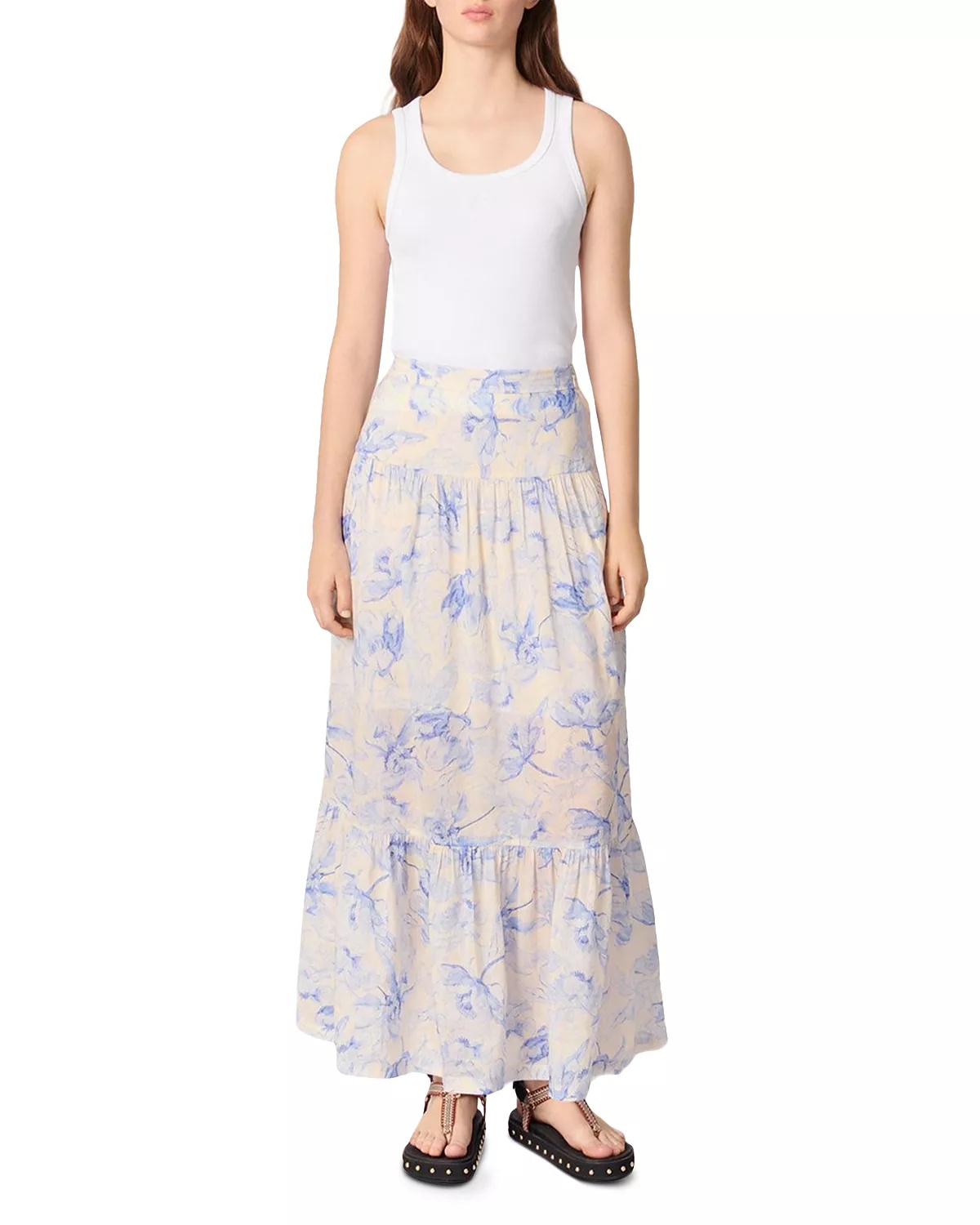 Floral Print Maxi Skirt - 2