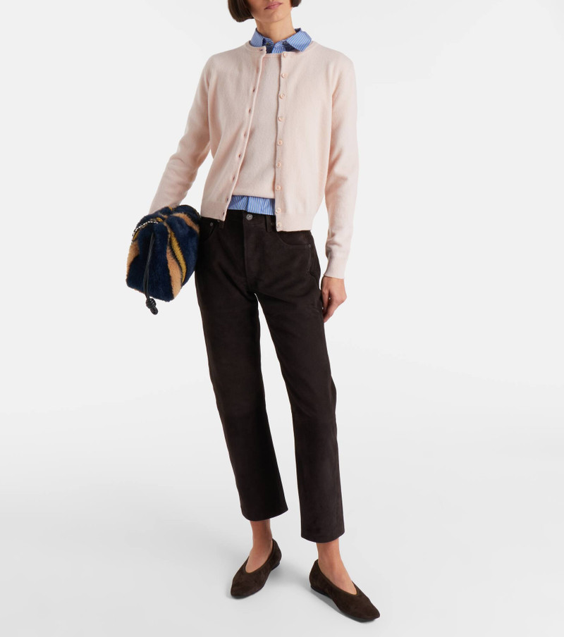 Citizens of Humanity Winslow low-rise suede straight-leg pants outlook