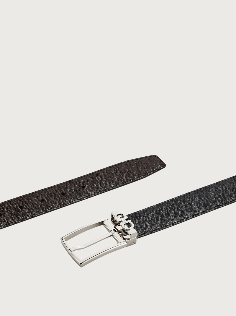 FERRAGAMO Reversible and adjustable Gancini belt outlook