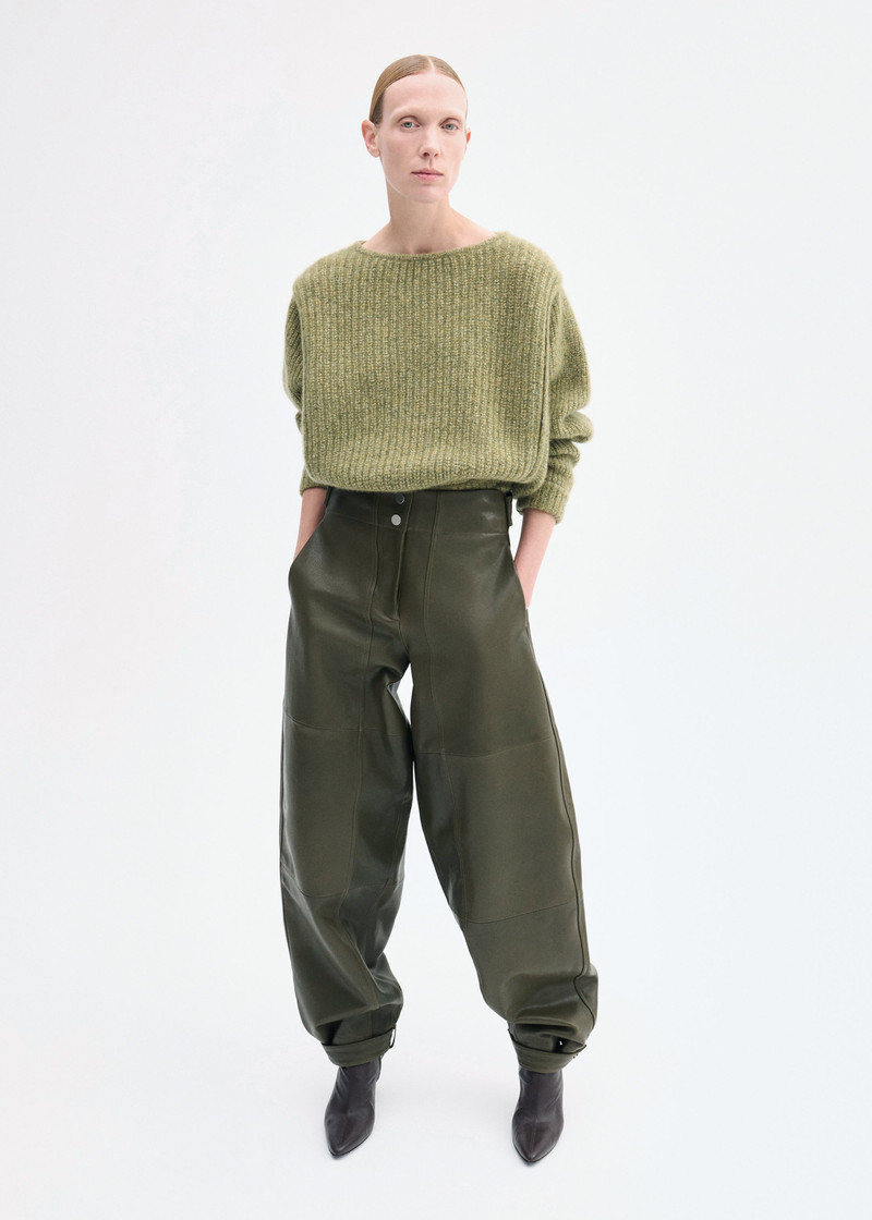 CO Curved Trouser in Leather outlook