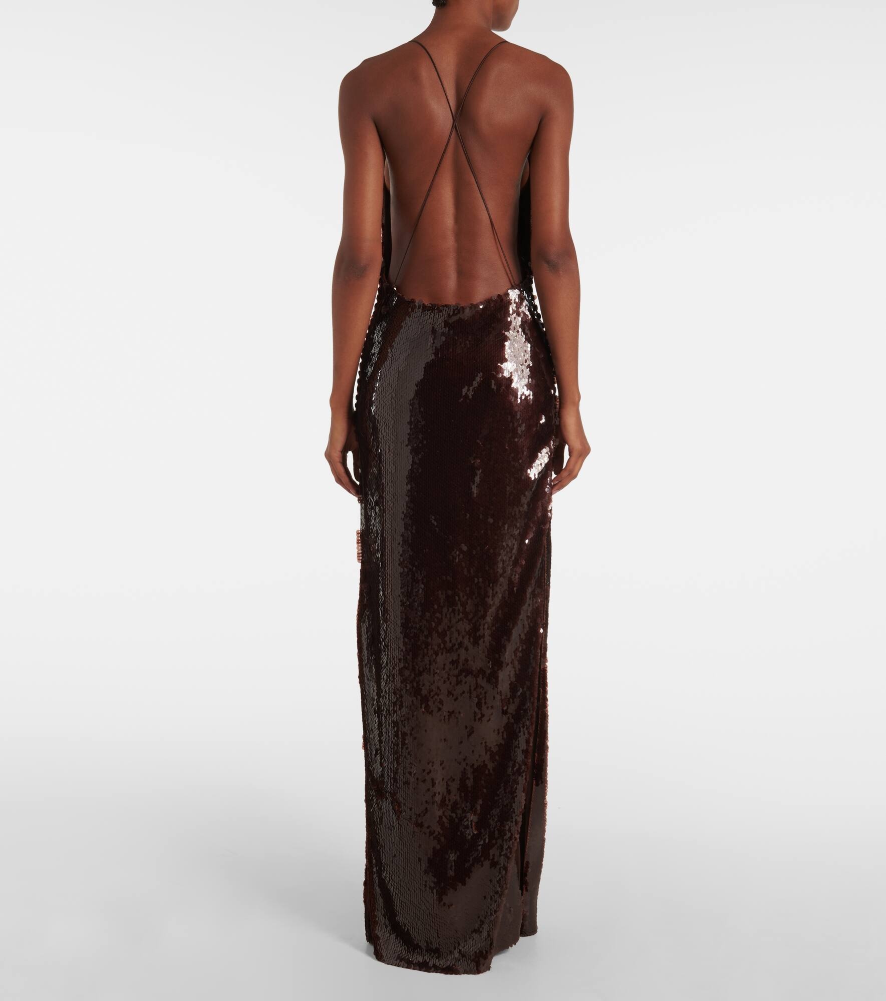 Sequined draped gown - 3