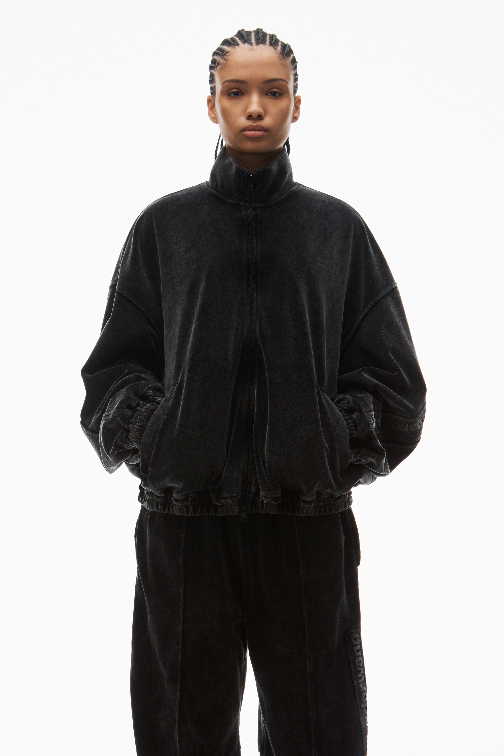 logo-embossed track jacket - 2