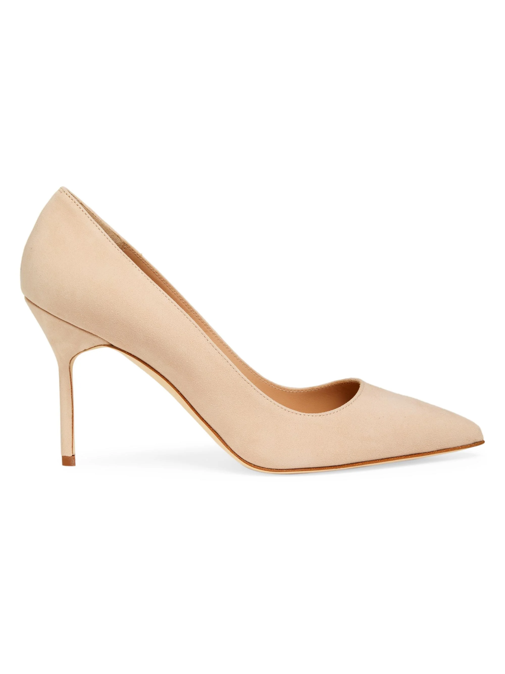 Women's BB 90MM Suede Pumps - Beige - 1