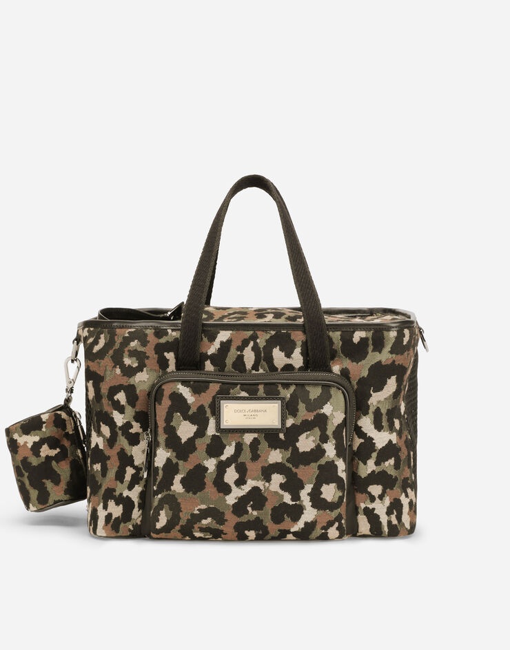 Camouflage jacquard handbag - 1