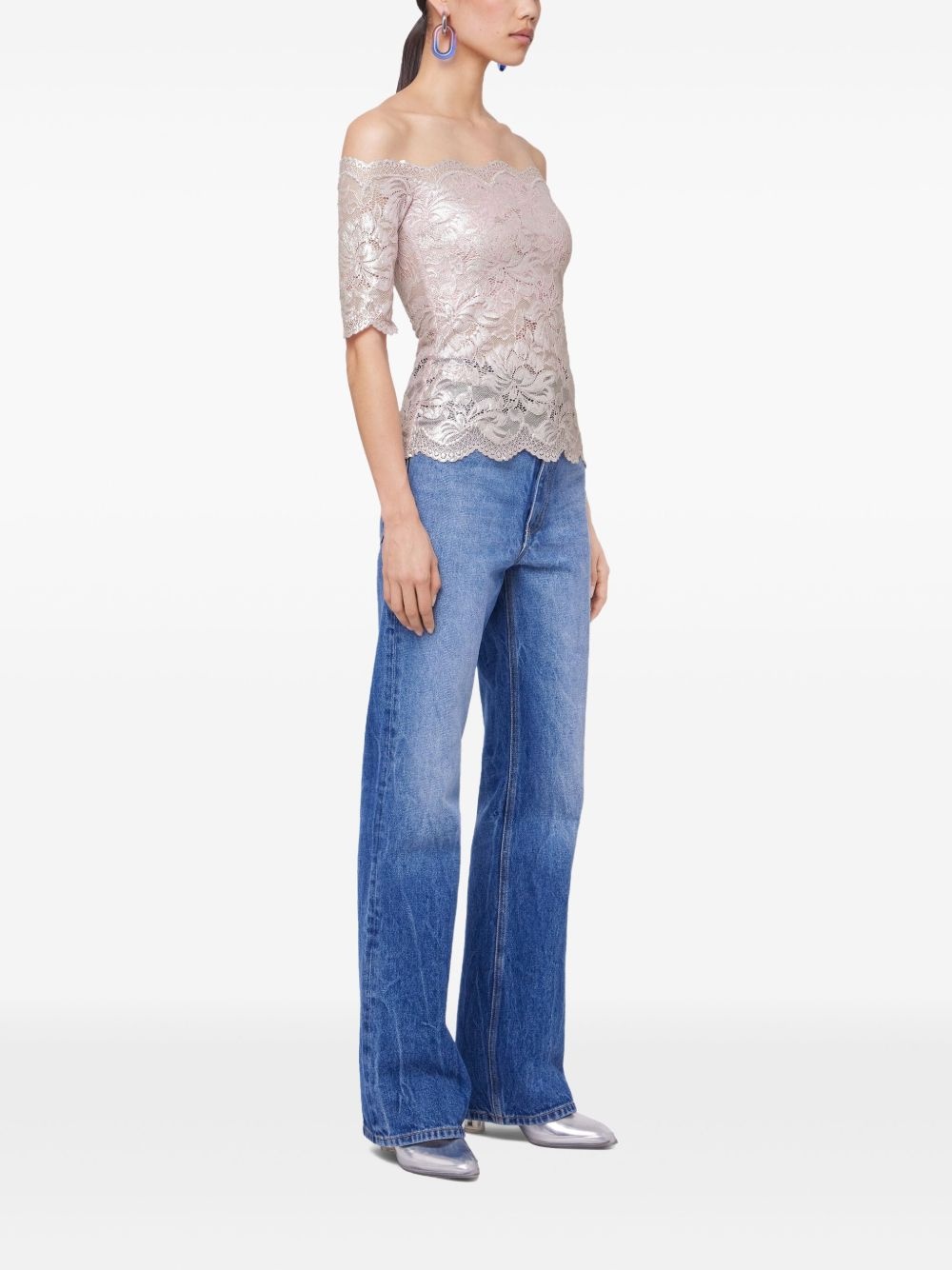 floral-lace blouse - 3