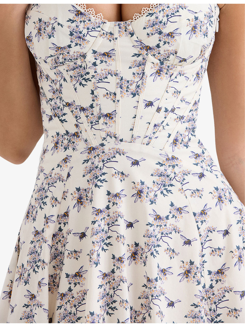 Steffani Floral-Print Stretch-Cotton Midi Dress 4