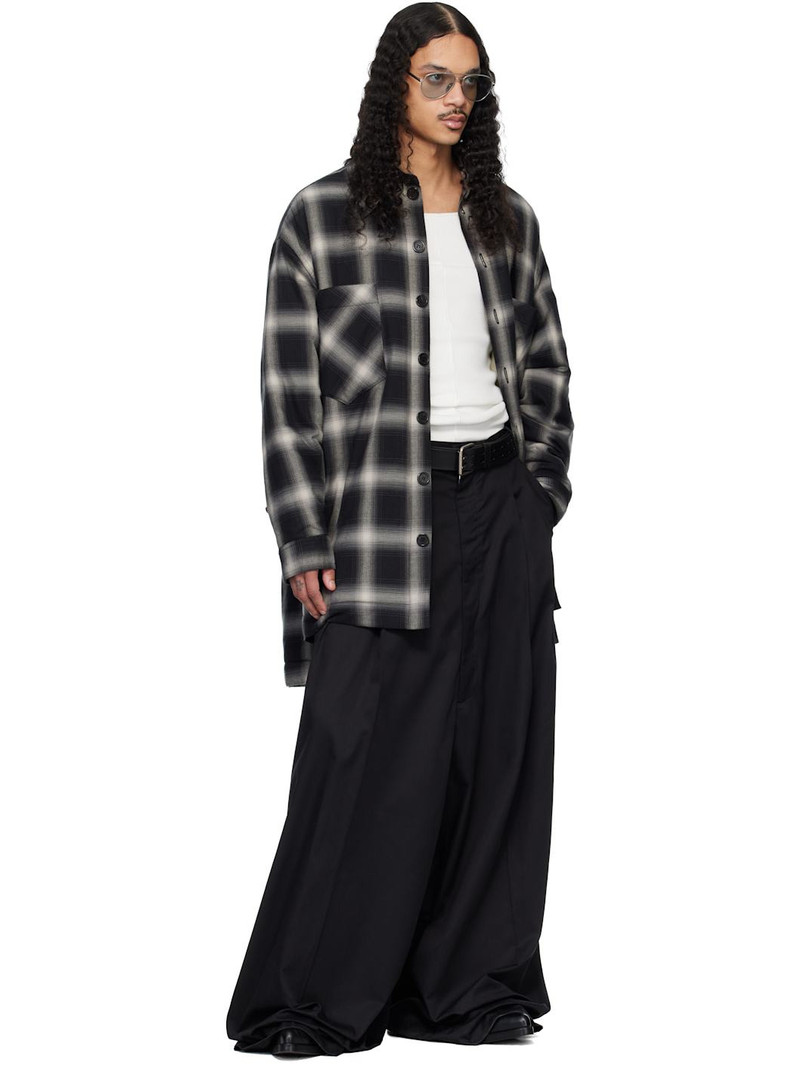 LU'U DAN Black Fat Boy Flannel Shirt outlook