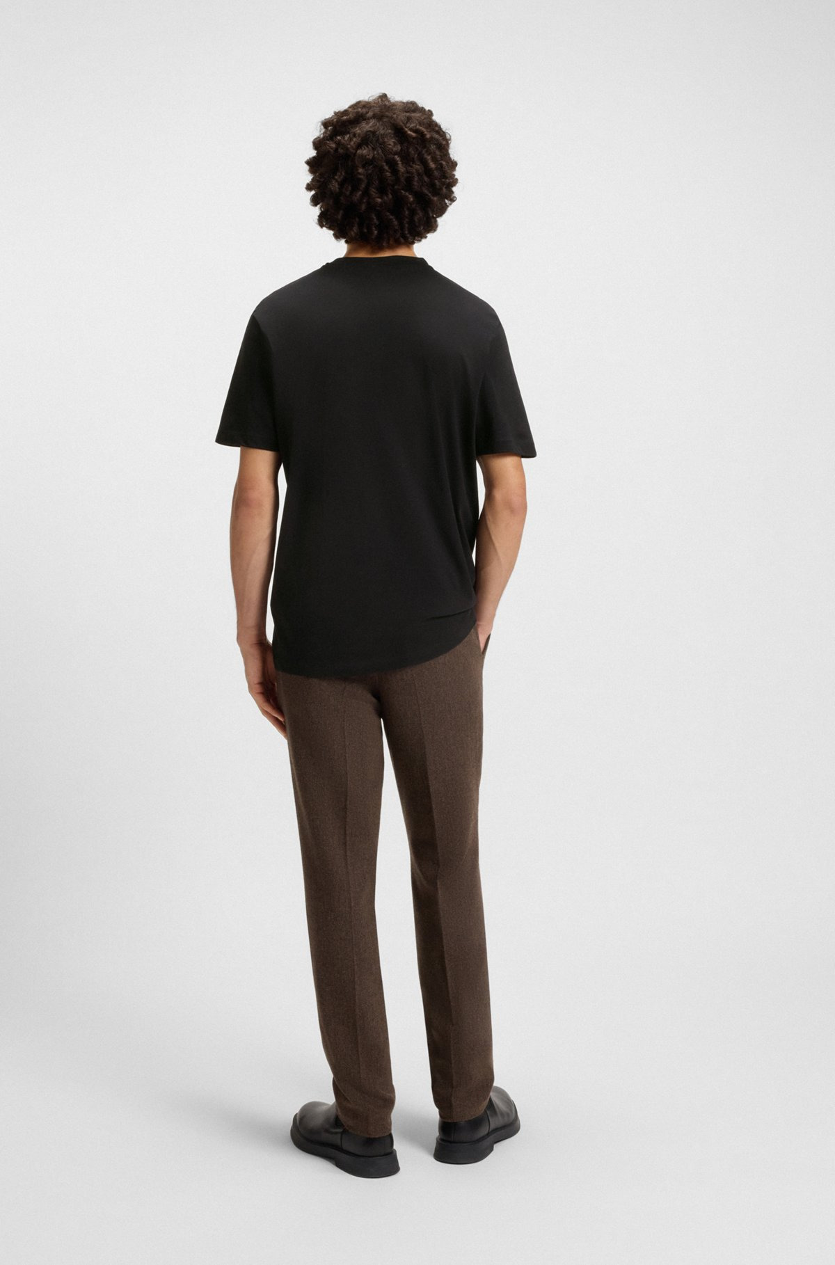 COTTON-JERSEY T-SHIRT WITH HERRINGBONE LOGO - 5