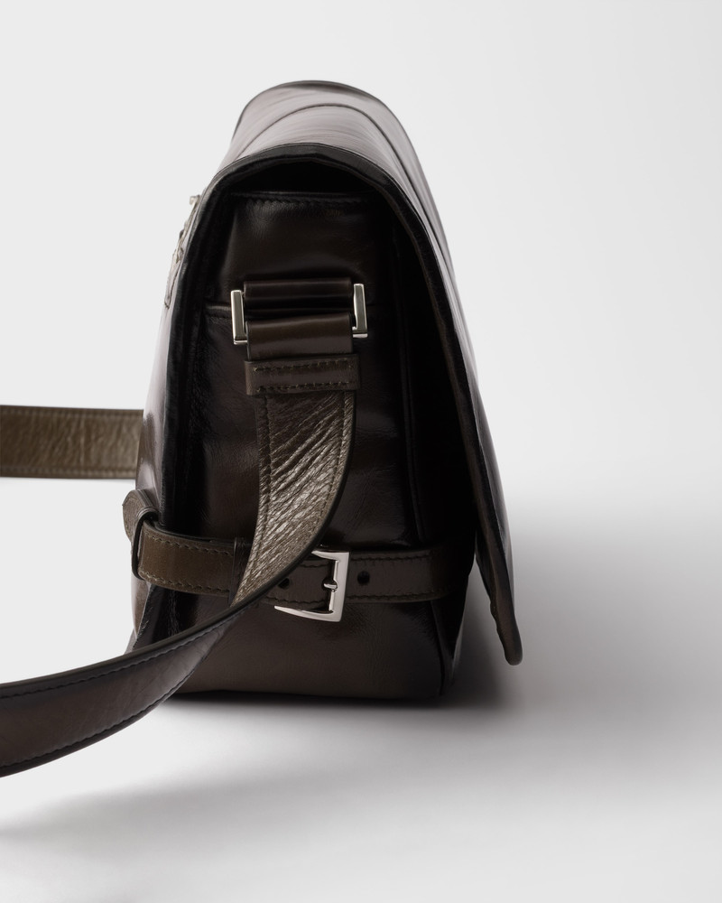 Antiqued leather shoulder bag 6