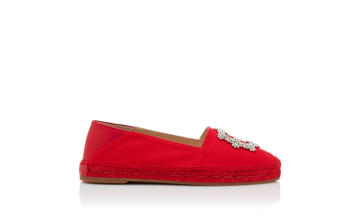 Red Cotton Espadrilles - 1