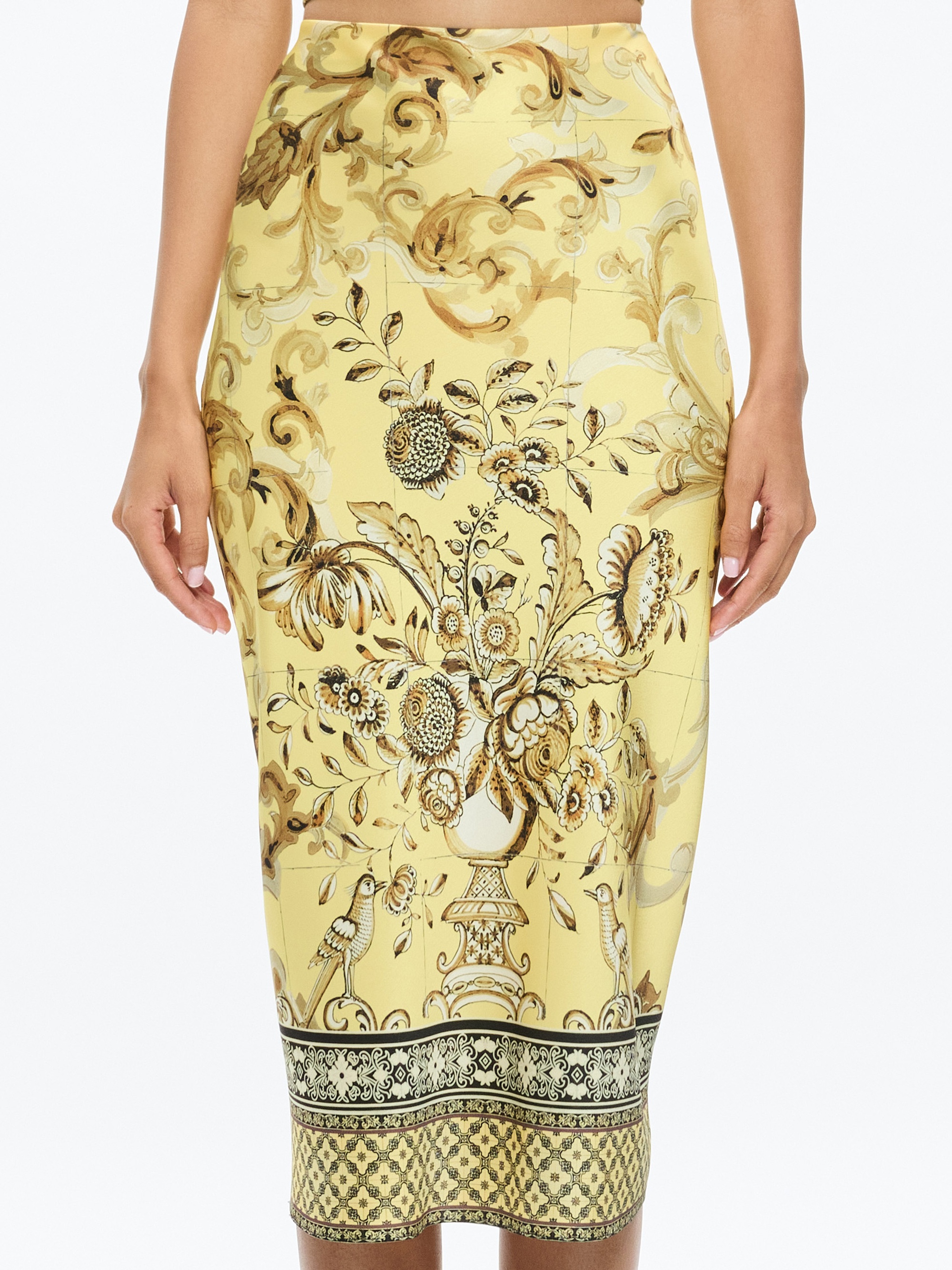 MAEVE MIDI SLIP SKIRT WITH SLIT - 5