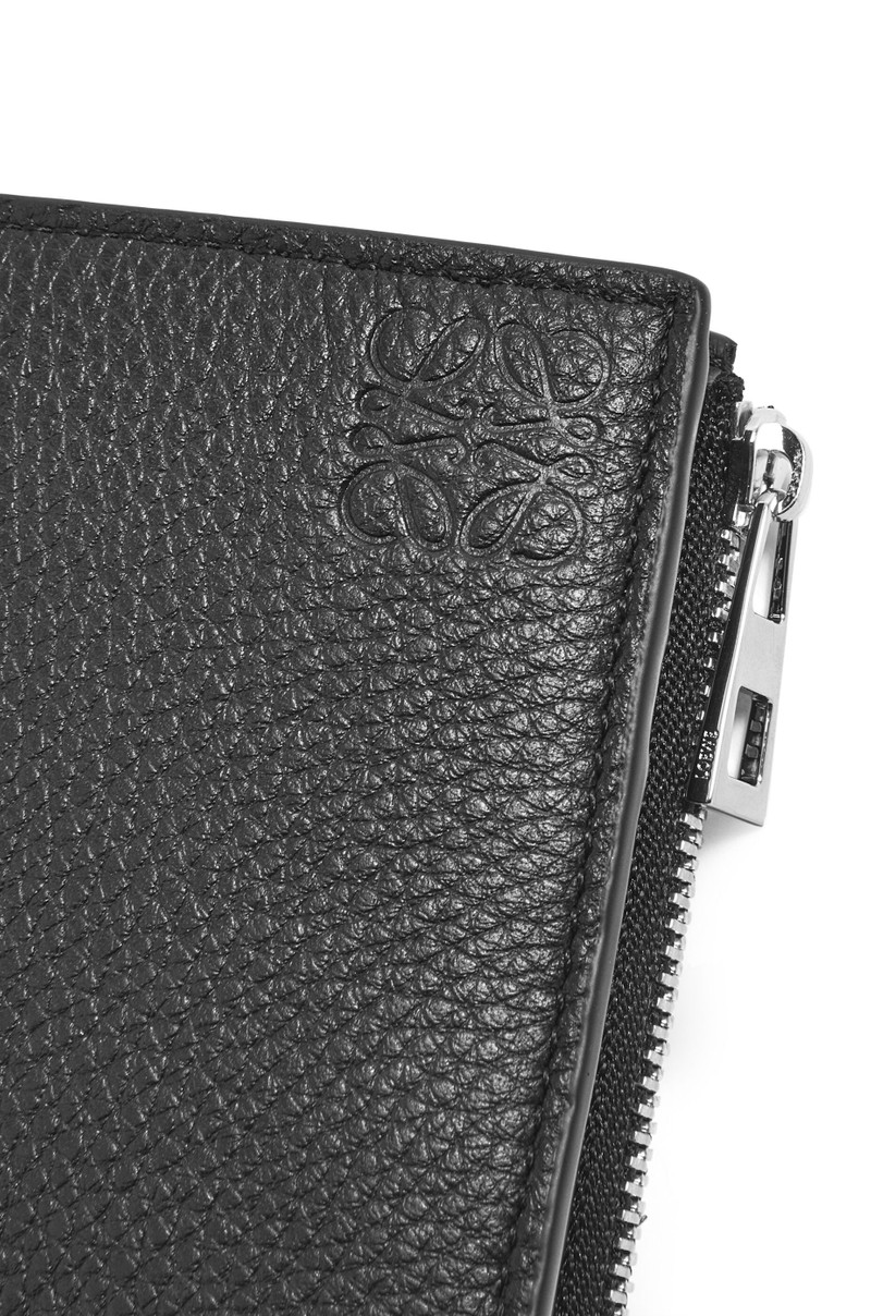 Slim compact wallet in soft grained calfskin 5