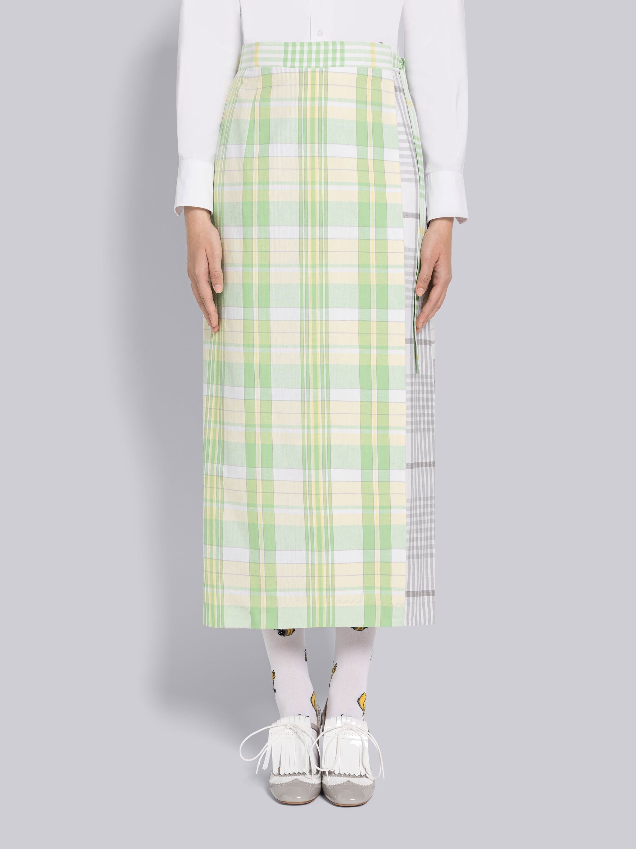 Fun-Mix Madras Wrap Skirt - 1