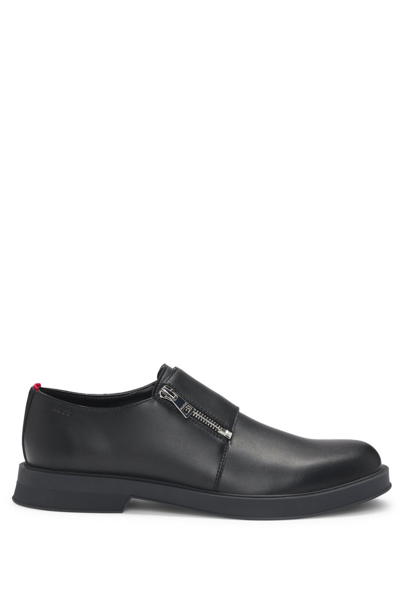 LEATHER MONK SHOES WITH QUARTER ZIP 1