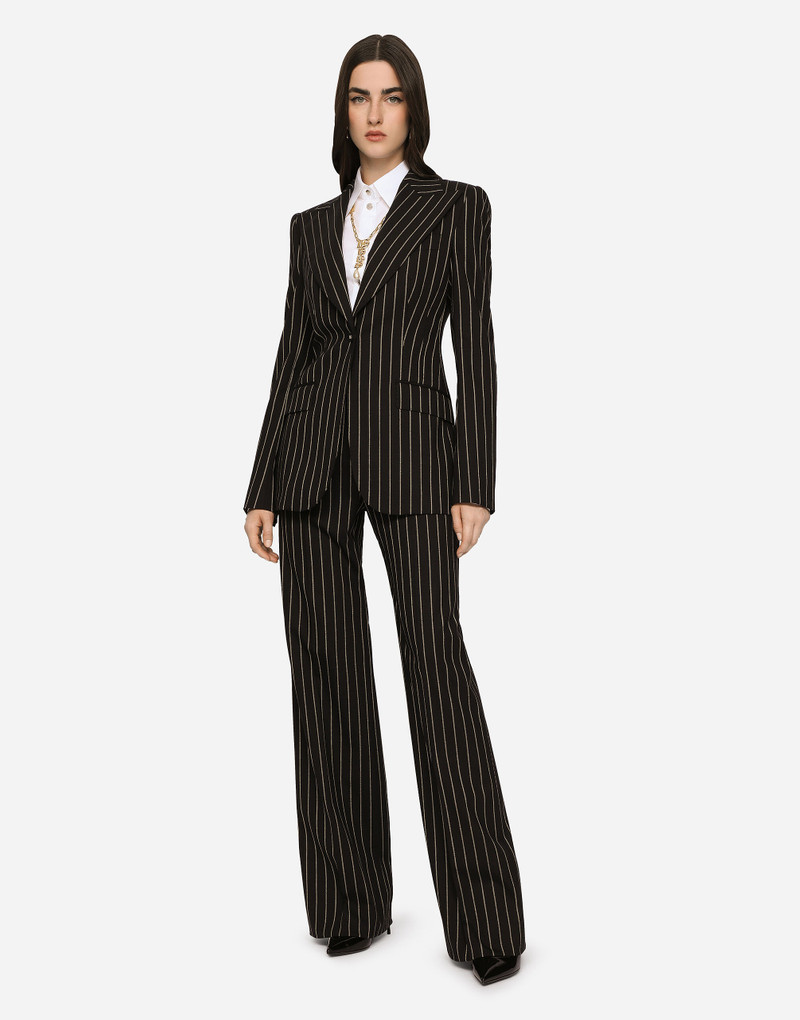 Pinstripe wool Turlington blazer 4
