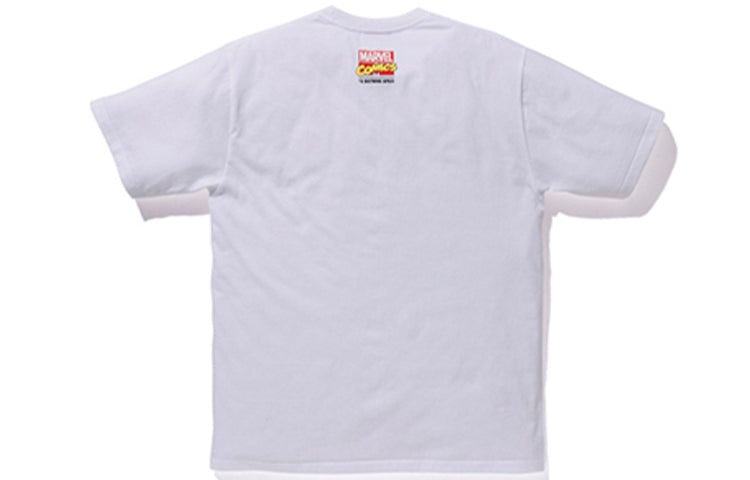 A Bathing Ape x Marvel Camouflage Ape Head Logo T-Shirt 'White Iron Man 1F23110920 - 2