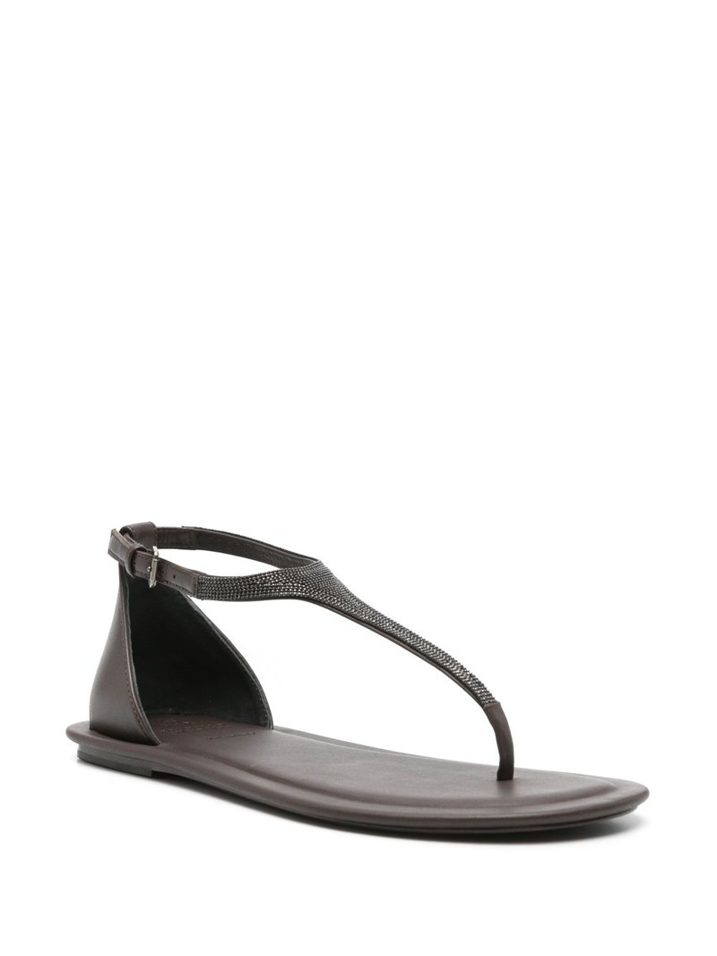 Brunello Cucinelli bead-detail sandals outlook