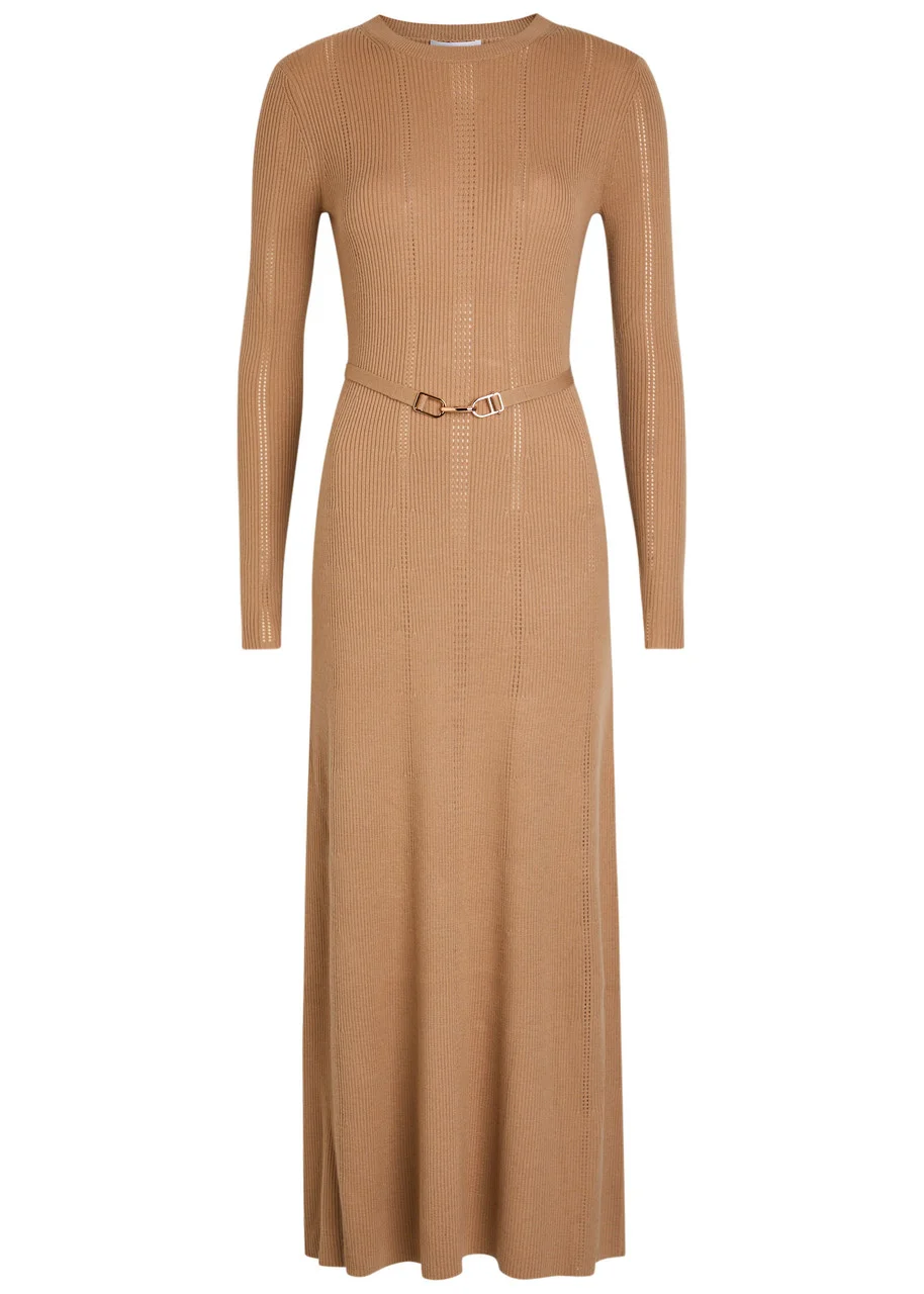 Gabriela Hearst Imagene Belted Wool Midi Dress - 1