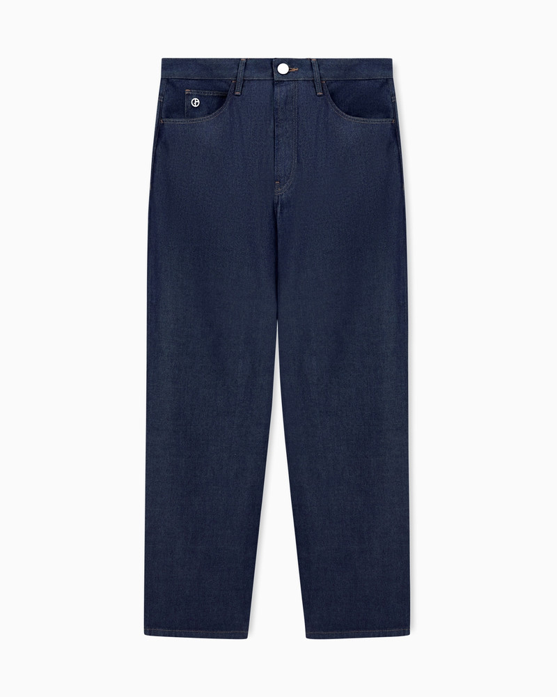 FIVE-POCKET TROUSERS IN COTTON AND SILK DENIM DENIM COLLECTION 1