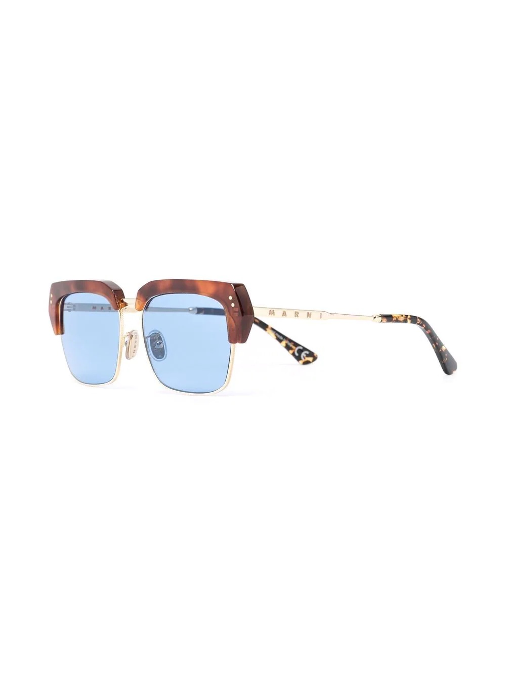 tortoiseshell-effect square sunglasses - 2