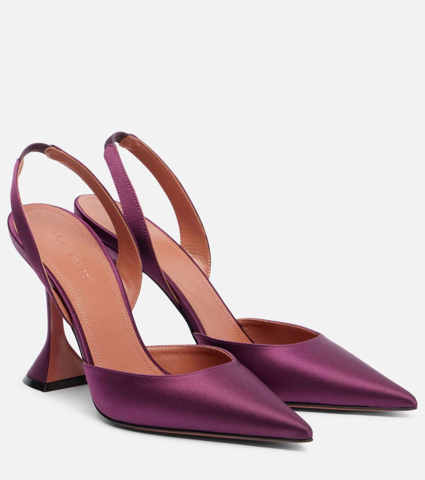 Holli 95 satin slingback pumps - 1