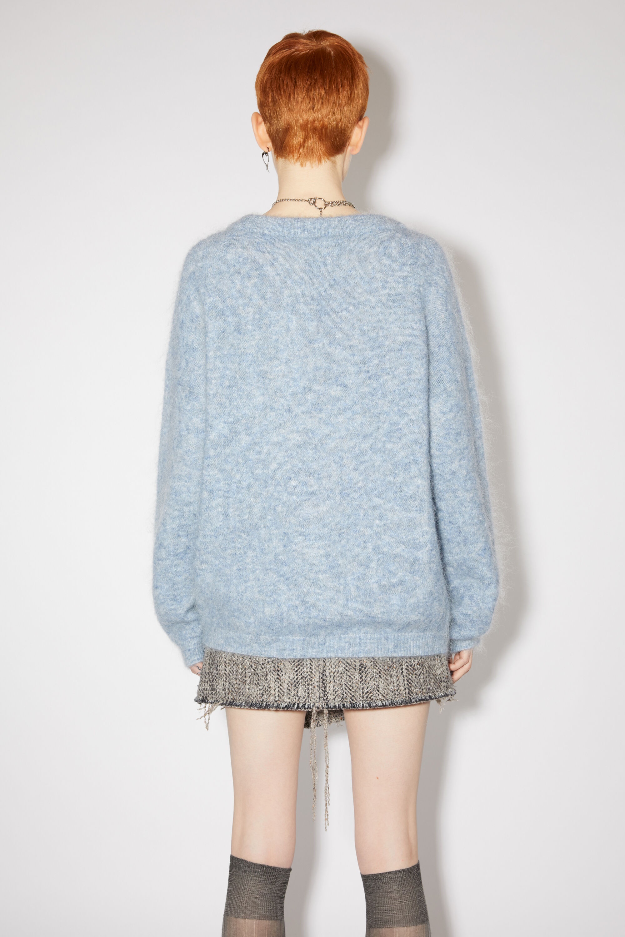 Wool mohair jumper - Denim blue - 3