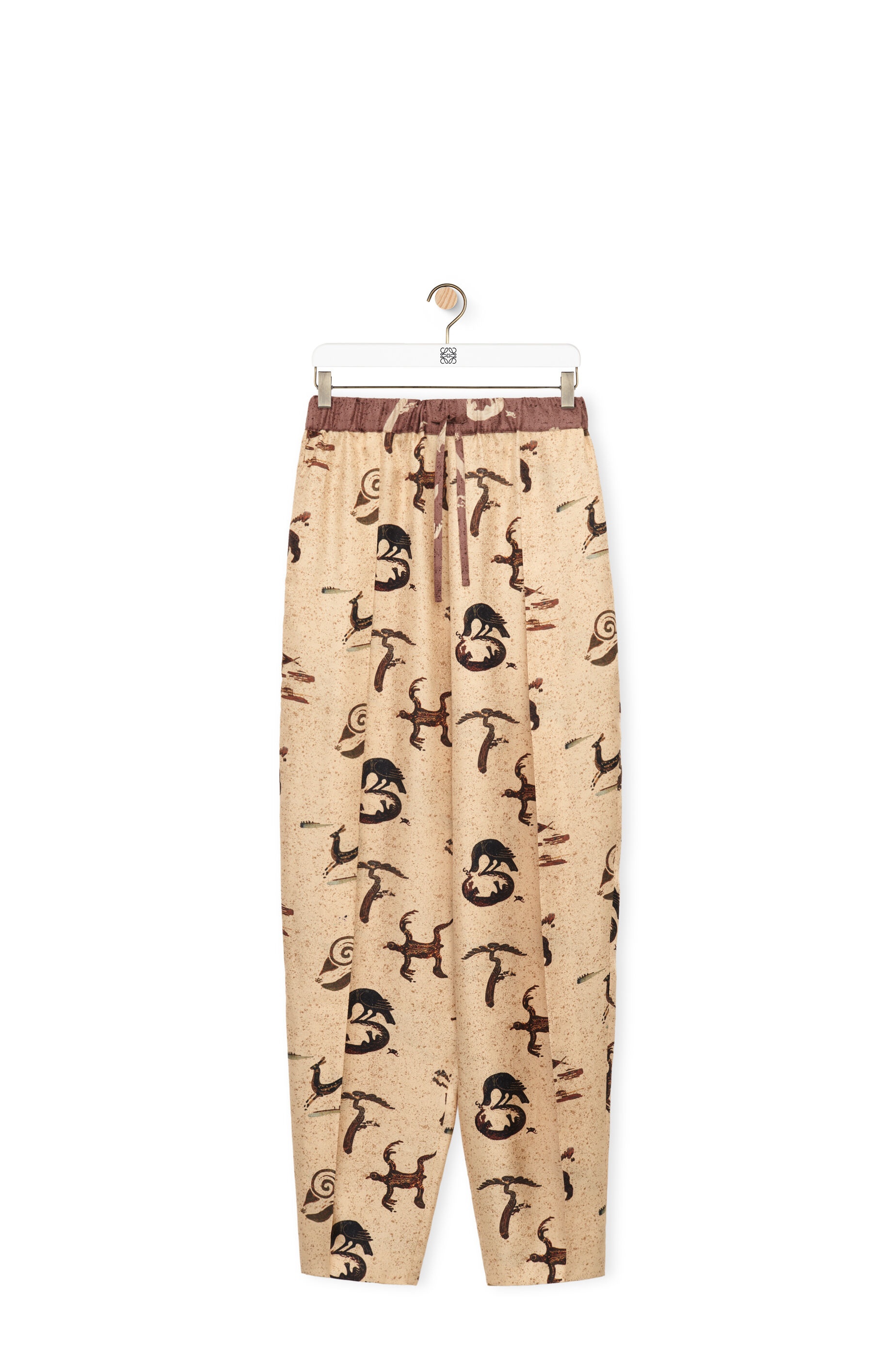 Animal print balloon trousers in silk - 1