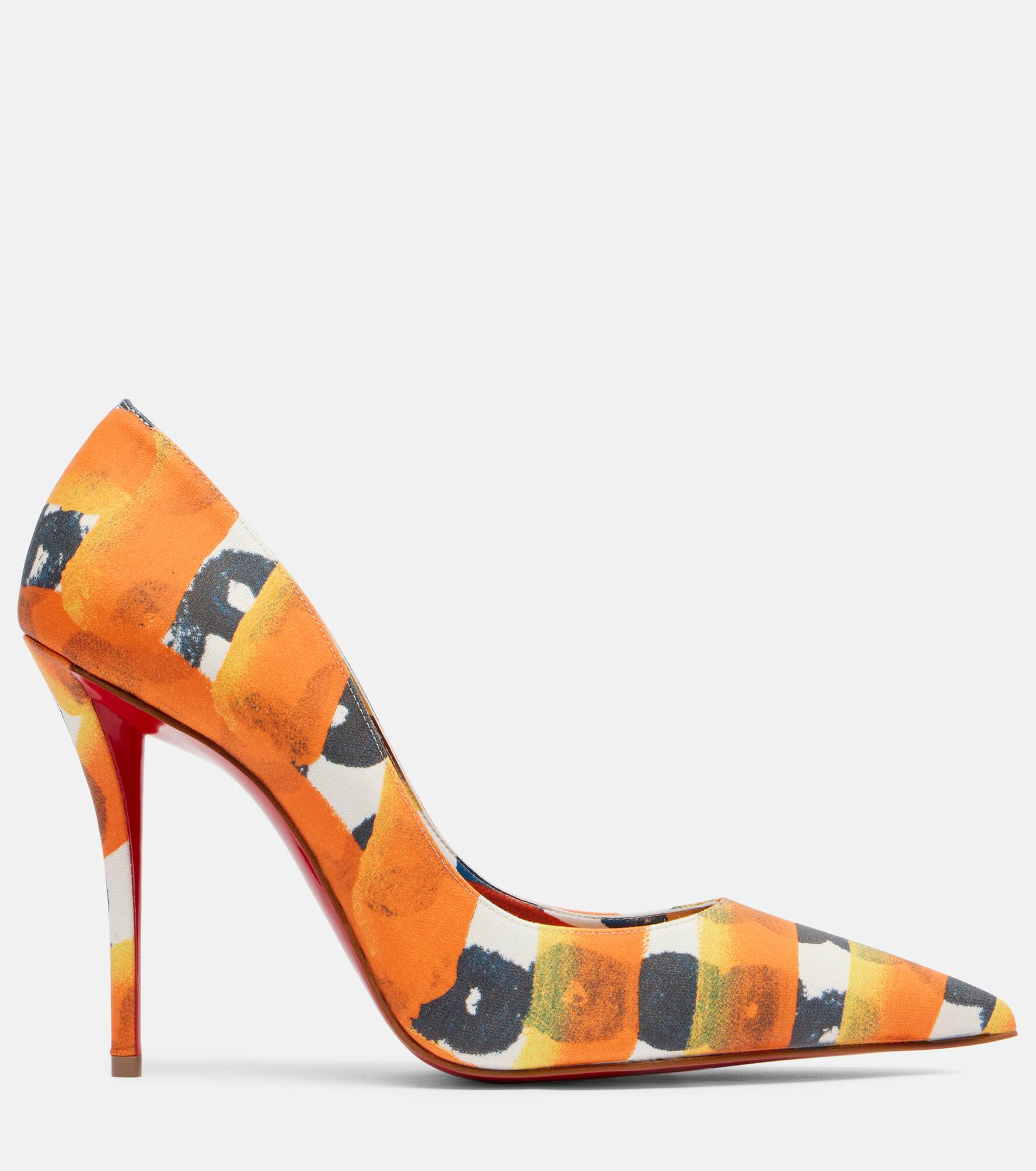 Miss Z 100 printed satin crêpe pumps - 4